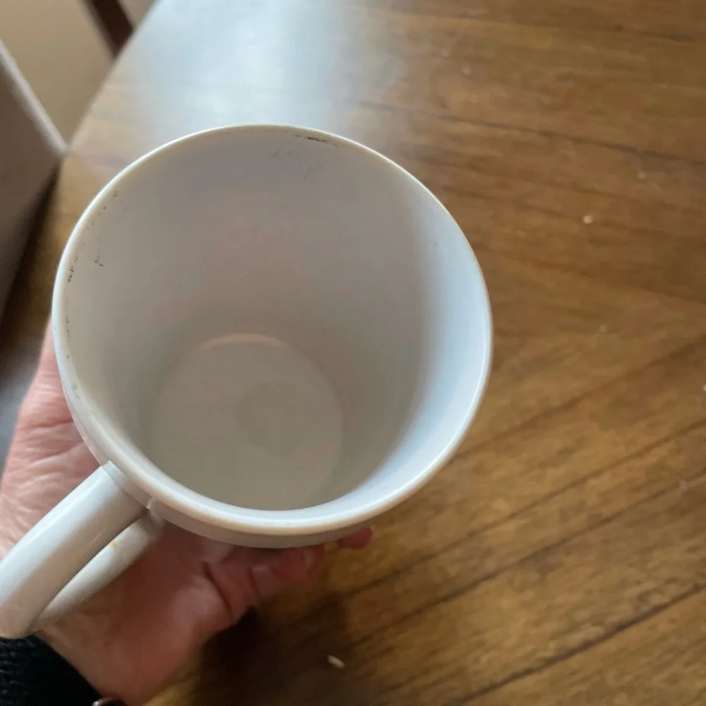 Source Unknown White Ceramic 'The Donz' Novelty Mug with Brick Graphic